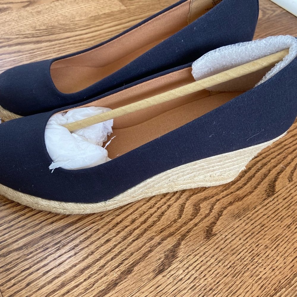 JCrew Navy Wedges brand new never worn